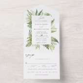 Invitation Tout En Un Forêt Enchantée Fermes de bois Élégant mariage (À l'intérieur)