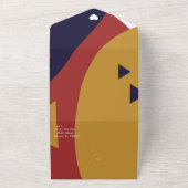 Invitation Tout En Un Formes géométriques Mariage de moutarde marine (Dehors)