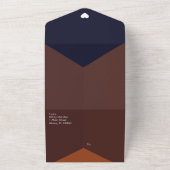 Invitation Tout En Un Formes Géométriques Tons Sombres Mariage   (Dehors)