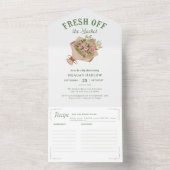 Invitation Tout En Un Fraîchement de la Fête des mariées du marché des a (À l'intérieur)