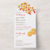 Invitation Tout En Un Fraîcheur Citrus Foliage Mariage (À l'intérieur)
