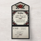 Invitation Tout En Un French Quarter Gothique Or antique (À l'intérieur)