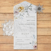 Frosty Winter Pastel Floral Détails Moderne