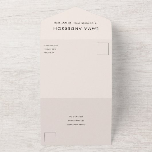 Invitation Tout En Un Funérailles modernes | Célébration élégante de la (Dehors)