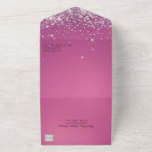 Invitation Tout En Un Fushia et Parties scintillant Quinceañera (Dehors)