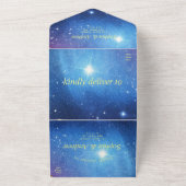 Invitation Tout En Un Galaxy & Mariage Or tout en un (Dehors)