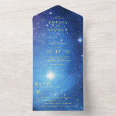 Invitation Tout En Un Galaxy & Mariage Or tout en un (À l'intérieur)