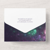 Invitation Tout En Un Galaxy Nebula Constellations Mariage magnifique RS (Verso)
