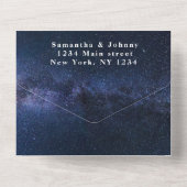 Invitation Tout En Un Galaxy Starry Night Sky Universe Mariage Nebula (Verso)