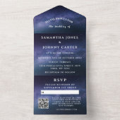 Invitation Tout En Un Galaxy Starry Night Sky Universe Mariage Nebula (À l'intérieur)