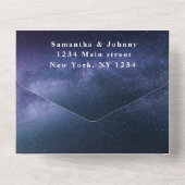 Invitation Tout En Un Galaxy Starry Night Sky Universe Mariage Nebula (Verso)