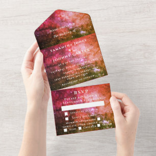 Invitation Tout En Un Galaxy Starry Night Stars Sky Mariage
