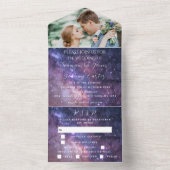 Invitation Tout En Un Galaxy Starry Night Stars Sky Mariage Nebula Photo (À l'intérieur)