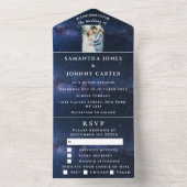 Invitation Tout En Un Galaxy Starry Night Stars Sky Mariage Nebula Photo (À l'intérieur)