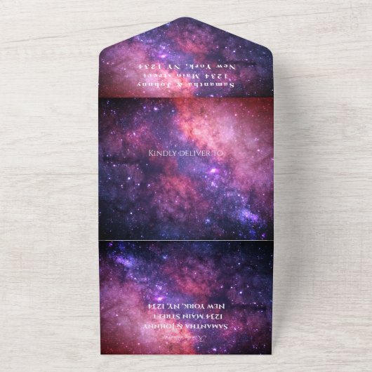 Invitation Tout En Un Galaxy Starry Night Stars Sky Nebula Cosmic (Dehors)
