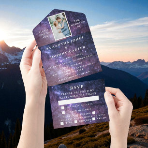 Invitation Tout En Un Galaxy Starry Night Universe Sky Mariage Nebula