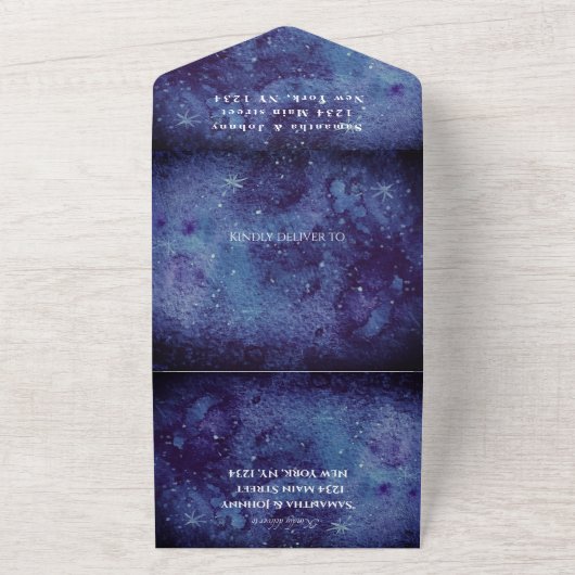 Invitation Tout En Un Galaxy Starry Night Universe Sky Mariage Nebula (Dehors)