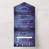 Invitation Tout En Un Galaxy Starry Night Universe Sky Mariage Nebula (À l'intérieur)