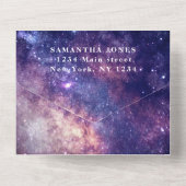 Invitation Tout En Un Galaxy Sweet 16 Jolies Étoiles Starry Night Sky Al (Verso)