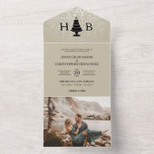 Invitation Tout En Un Gâteau mariage (À l'intérieur)