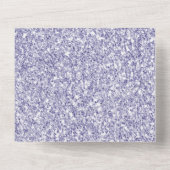 Invitation Tout En Un Glam Lilac Lavande violet Parties scintillant bril (Verso)
