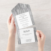Invitation Tout En Un Glam Silver Glitzy Sparkle Mariage (Déchirure)