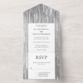 Invitation Tout En Un Glam Silver Glitzy Sparkle Mariage (À l'intérieur)