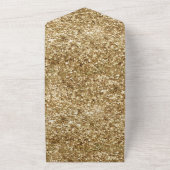 Invitation Tout En Un Glitzy Gold Glam Parties scintillant (Dehors)