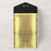 Invitation Tout En Un Gold Bar Mariage élégant (Dehors)