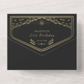 Invitation Tout En Un Gold Elegant Tarot Card Anniversaire (Verso)