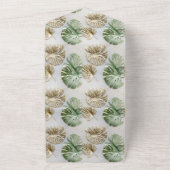 Invitation Tout En Un Gold Green White Feuilles tropicaux (Dehors)