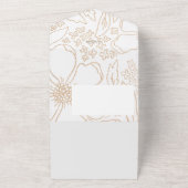 Invitation Tout En Un Golden Blooms Mariage moderne tout en une invitati (Dehors)