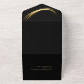 Invitation Tout En Un Golden Elegance-Mariage (Dehors)