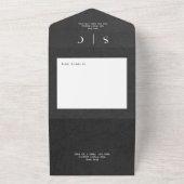 Invitation Tout En Un Gothique Moody Black Elegant Photo QR Code (Dehors)