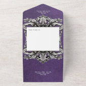 Invitation Tout En Un Gothique Purple Moody Victorian Frame No Dinner (Dehors)