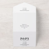 Invitation Tout En Un Gothique Rien de fantaisie Juste aimer QR Code Mar (Dehors)