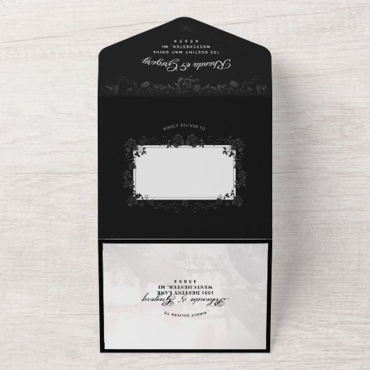 Invitation Tout En Un Gothique Romance Mariage Tout en un (Dehors)