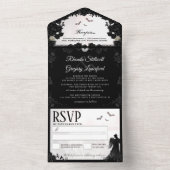 Invitation Tout En Un Gothique Romance Mariage Tout en un (À l'intérieur)