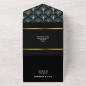 Invitation Tout En Un Grand Gatsby art déco mariage marié des années 192 (Dehors)