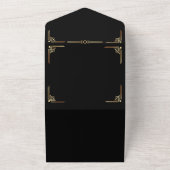 Invitation Tout En Un Grand Gatsby Enregistrer la date RSVP (Dehors)