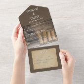 Invitation Tout En Un Grange & Bottes Russe Cowboy Western Pas de dîner (Déchirure)