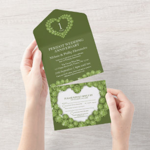 Invitation Tout En Un Green 1er peridot mariage anniversaire gemstone