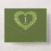 Invitation Tout En Un Green 1er peridot mariage anniversaire gemstone (Verso)
