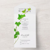 Invitation Tout En Un Green English Vine Mariage (À l'intérieur)