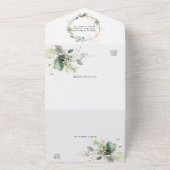Invitation Tout En Un Greenery and Gold All-In-One (Dehors)