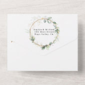Invitation Tout En Un Greenery and Gold All-In-One (Verso)