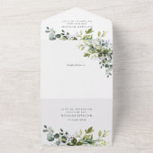 Invitation Tout En Un Greenery, Eucalyptus Leaves, Boho, Confirmation (Dehors)