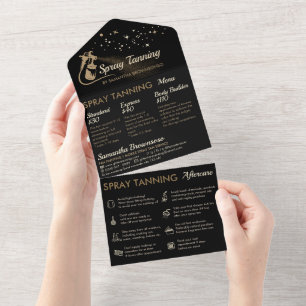 Invitation Tout En Un Guide Postérieur Black Gold pour les Soins Après P