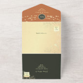 Invitation Tout En Un Guirlande Lumineuse en Terre Cuite pour Mariage au (Dehors)