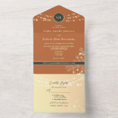 Invitation Tout En Un Guirlande Lumineuse en Terre Cuite pour Mariage au (À l'intérieur)